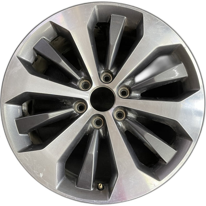 20" FORD F150 PICKUP 17 20x8.5 12 spoke machined face flash gray pockets - Front View