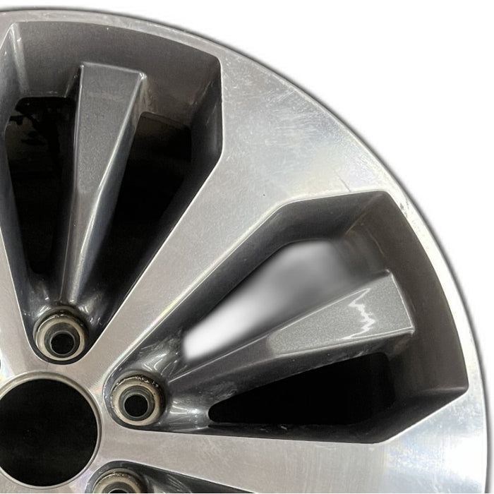 20" FORD F150 PICKUP 17 20x8.5 12 spoke machined face flash gray pockets - Side Profile