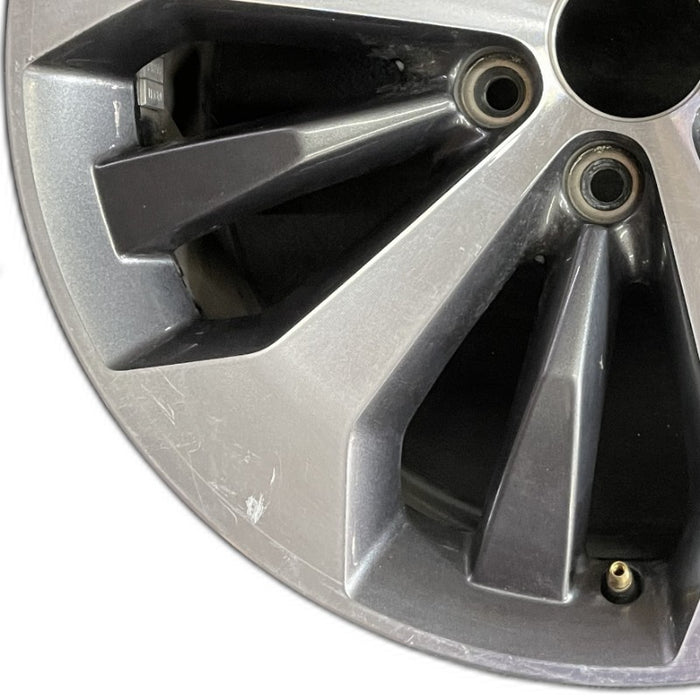 20" FORD F150 PICKUP 17 20x8.5 12 spoke machined face flash gray pockets - Back View