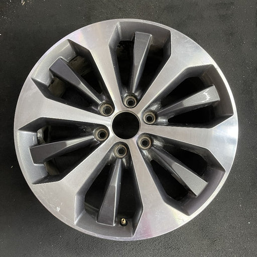 20" FORD F150 PICKUP 17 20x8.5 12 spoke machined face flash gray pockets - Front View