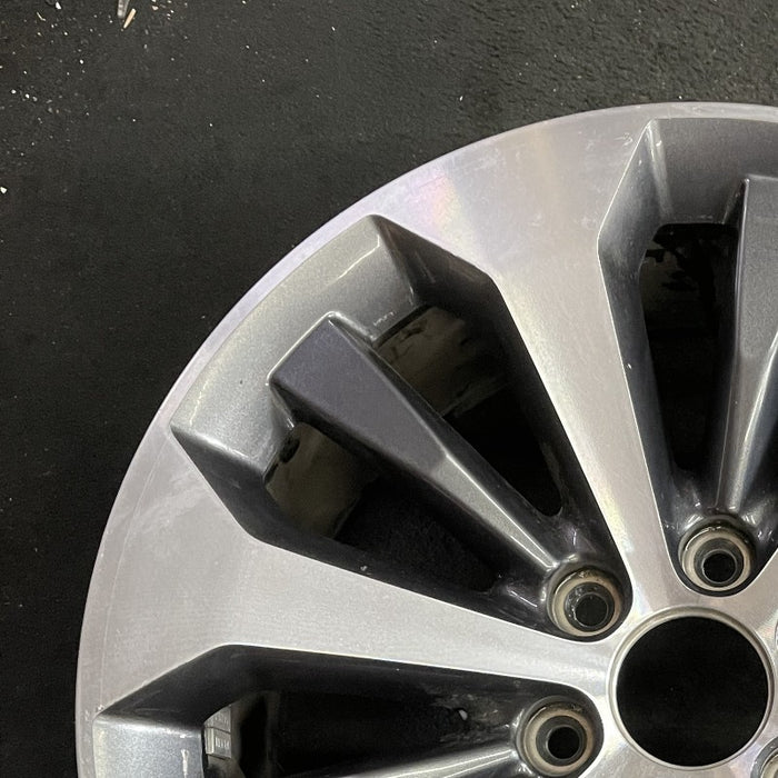 20" FORD F150 PICKUP 17 20x8.5 12 spoke machined face flash gray pockets - Side Profile