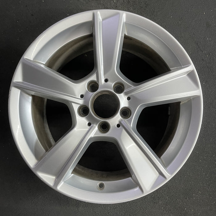 17" MERCEDES C-CLASS 12 204 Type; C250, 17x8.5, 5 spoke Original OEM Wheel Rim - Angle View