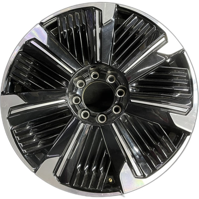 24" ESCALADE IQ 25 24x9 single spoke gloss black opt RDV Original OEM Wheel Rim - Front View