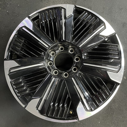 24" ESCALADE IQ 25 24x9 single spoke gloss black opt RDV Original OEM Wheel Rim - Front View