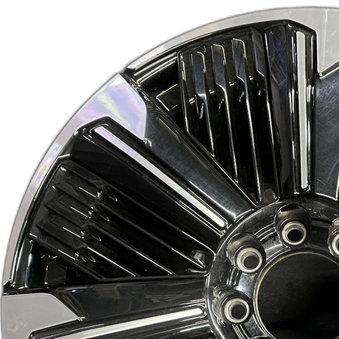 24" ESCALADE IQ 25 24x9 single spoke gloss black opt RDV Original OEM Wheel Rim - Angle View