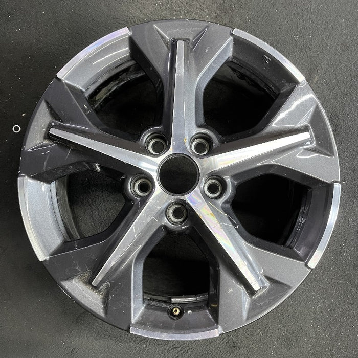 17" HR-V 23-24 17x6.5 alloy 5 spoke machined dark gray Original OEM Wheel Rim