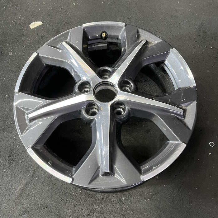 17" HR-V 23-24 17x6.5 alloy 5 spoke machined dark gray Original OEM Wheel Rim