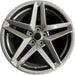 19" MUSTANG 24 19x8.5 5 spoke split spoke silver Original OEM Wheel Rim - Front View