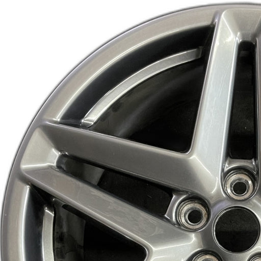 19" MUSTANG 24 19x8.5 5 spoke split spoke silver Original OEM Wheel Rim - Angle View