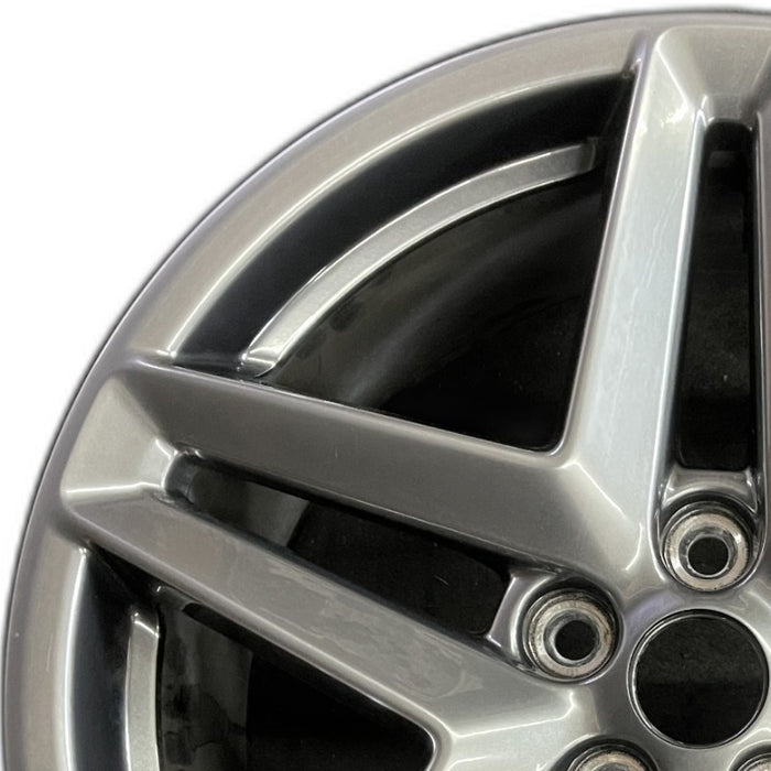 19" MUSTANG 24 19x8.5 5 spoke split spoke silver Original OEM Wheel Rim - Angle View