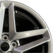 19" MUSTANG 24 19x8.5 5 spoke split spoke silver Original OEM Wheel Rim - Side Profile