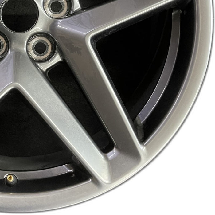 19" MUSTANG 24 19x8.5 5 spoke split spoke silver Original OEM Wheel Rim - Close-Up Detail