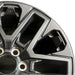 20" SEQUOIA 23-24 20x8 open spoke 6 spoke matte black Original OEM Wheel Rim - Side Profile