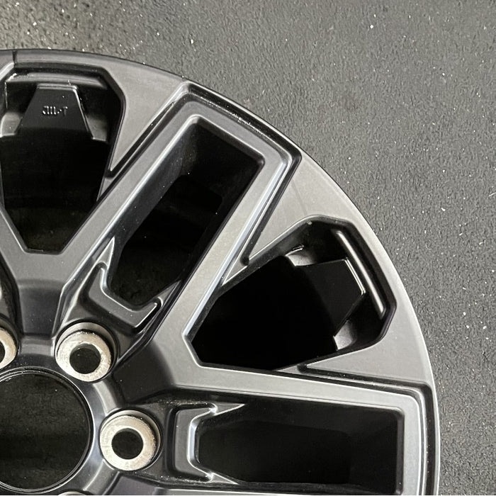 20" SEQUOIA 23-24 20x8 open spoke 6 spoke matte black Original OEM Wheel Rim - Close-Up Detail
