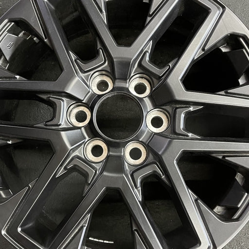 20" SEQUOIA 23-24 20x8 open spoke 6 spoke matte black Original OEM Wheel Rim - Angle View