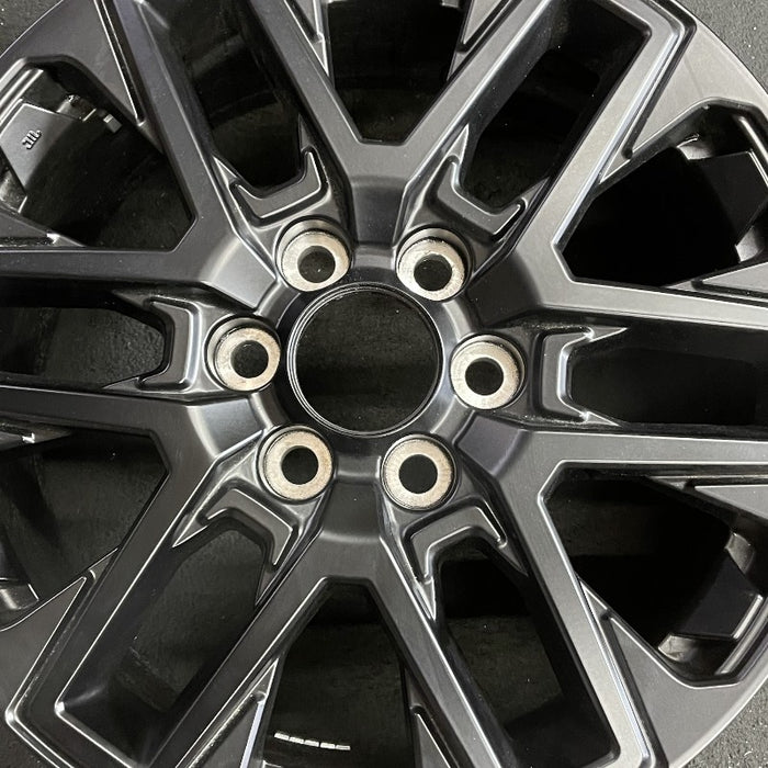 20" SEQUOIA 23-24 20x8 open spoke 6 spoke matte black Original OEM Wheel Rim - Angle View
