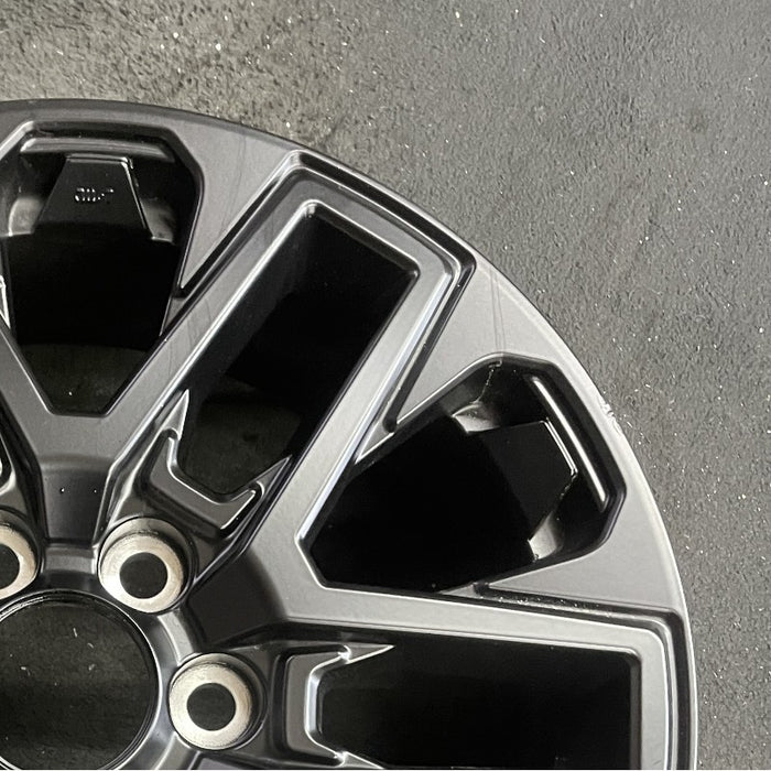 20" SEQUOIA 23-24 20x8 open spoke 6 spoke matte black Original OEM Wheel Rim - Close-Up Detail