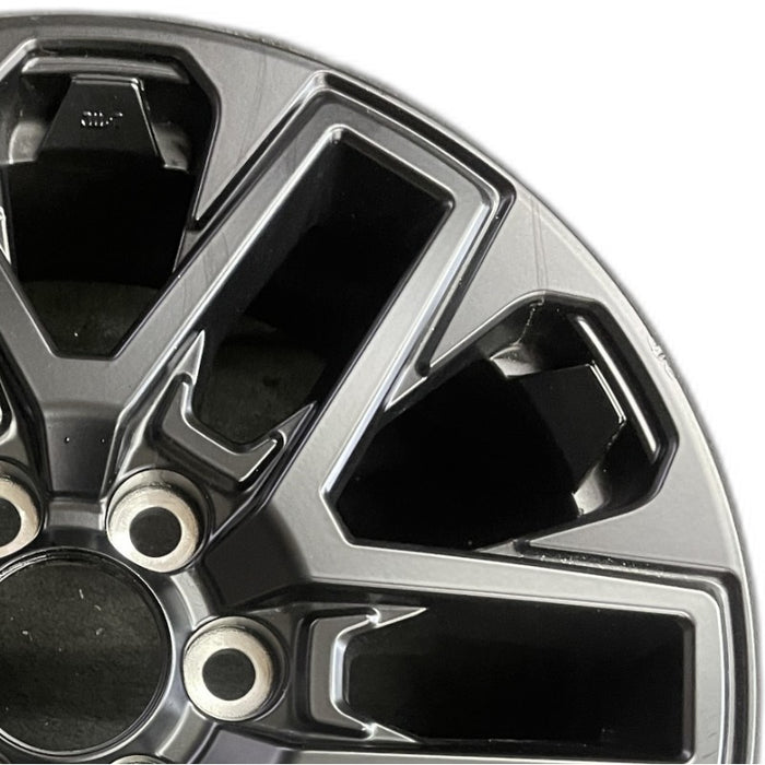 20" SEQUOIA 23-24 20x8 open spoke 6 spoke matte black Original OEM Wheel Rim - Side Profile