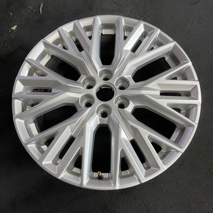 20" ACADIA 24 20x8, silver Original OEM Wheel Rim - Side Profile