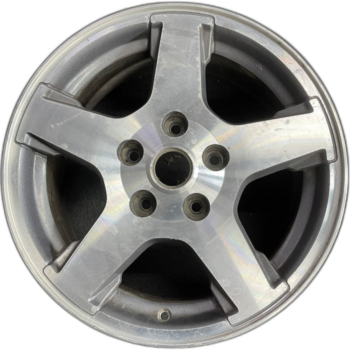 17" GRAND CHEROKEE 05 17x7.5 Limited machined w/ inlay at end of spokes - Front View
