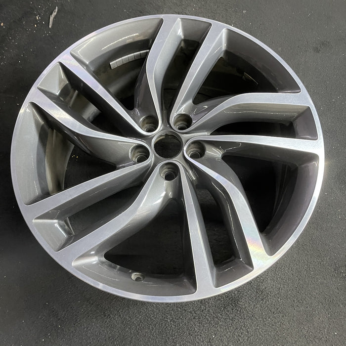 20" XF 16-20 20x8.5 , 5 double spoke, turbine Original OEM Wheel Rim - Side Profile