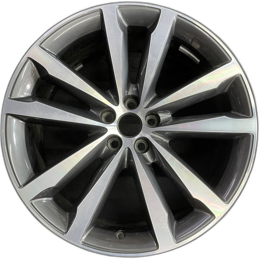 20" F-PACE 17-19 20x8.5 , 5 double spoke, w/notched spoke, machined face - Front View