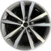 20" F-PACE 17-19 20x8.5 , 5 double spoke, w/notched spoke, machined face - Front View