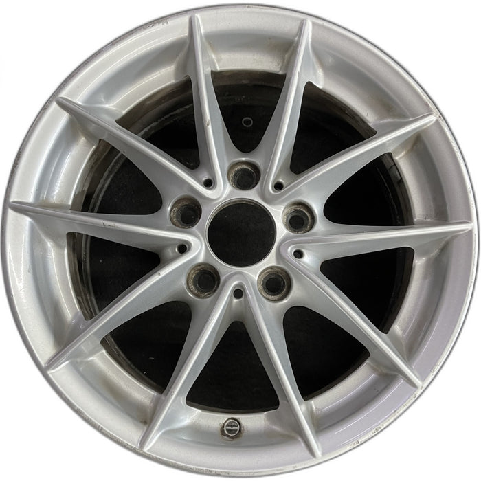 16" BMW 323i 08-11 16x7, alloy, 5 spoke, V spoke, narrow spoke Original OEM - Front View