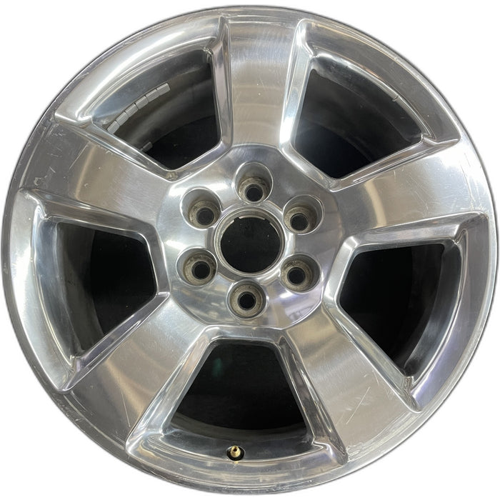 20" SIERRA 1500 PICKUP 19 classic , 20x9, 5 spoke, exposed lug nuts, polished - Front View