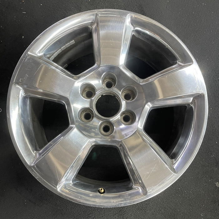 20" SIERRA 1500 PICKUP 19 classic , 20x9, 5 spoke, exposed lug nuts, polished - Angle View