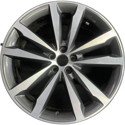 20" F-PACE 17-19 20x8.5 , 5 double spoke, w/notched spoke, machined face - Front View