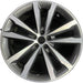 20" F-PACE 17-19 20x8.5 , 5 double spoke, w/notched spoke, machined face - Front View