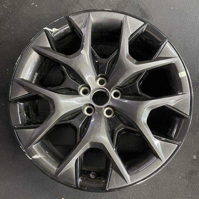 22" TX500h 24 , 5 Y spoke Original OEM Wheel Rim - Angle View