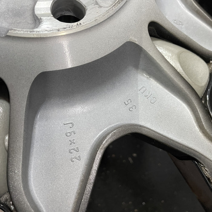22" TX500h 24 , 5 Y spoke Original OEM Wheel Rim - Back View