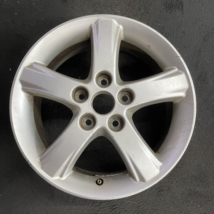 16" MAZDA PROTEGE 02-03 16x6 alloy Htbk Protege5 raised notch dull Original OEM - Front View