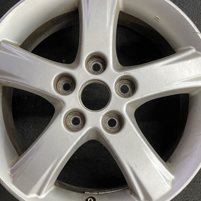 16" MAZDA PROTEGE 02-03 16x6 alloy Htbk Protege5 raised notch dull Original OEM - Angle View