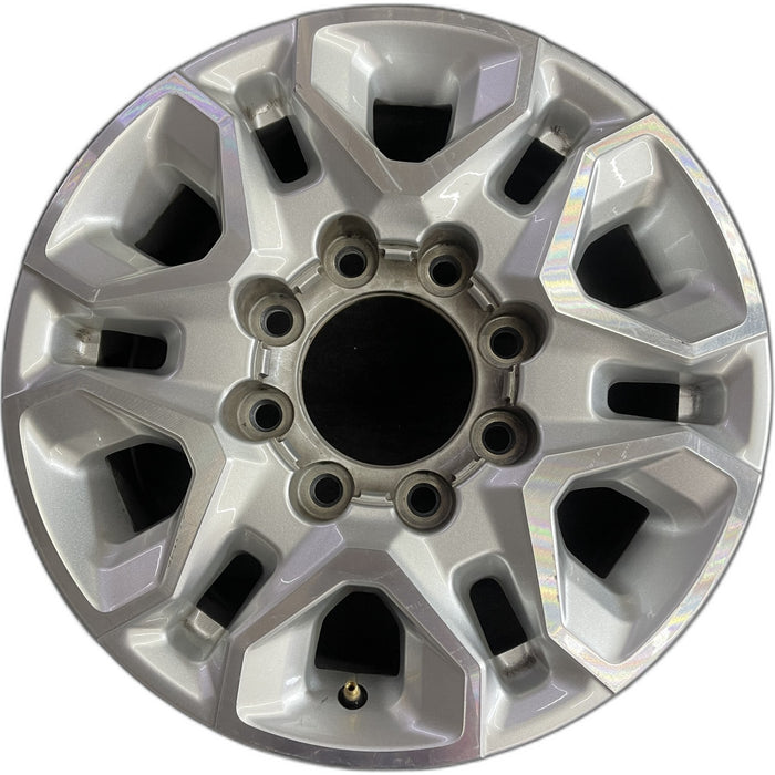 18" SILVERADO 2500 PICKUP 21-24 18x8, aluminum, machined face with silver - Front View