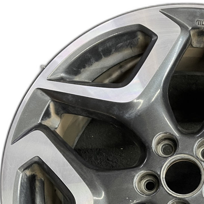 18" XV CROSSTREK 18 18x7 alloy w/machined face Limited dark gray Original OEM - Angle View