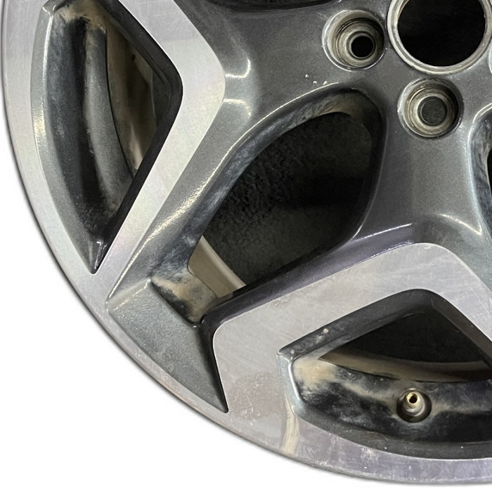 18" XV CROSSTREK 18 18x7 alloy w/machined face Limited dark gray Original OEM - Back View