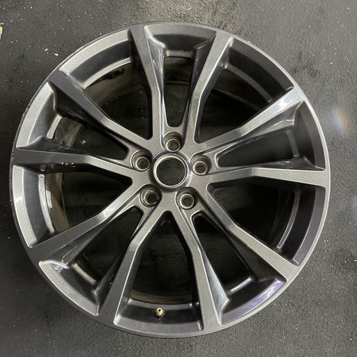 20" EXPLORER 17-19 20x8.5, , 10 spoke, , dark gray Original OEM Wheel Rim - Angle View