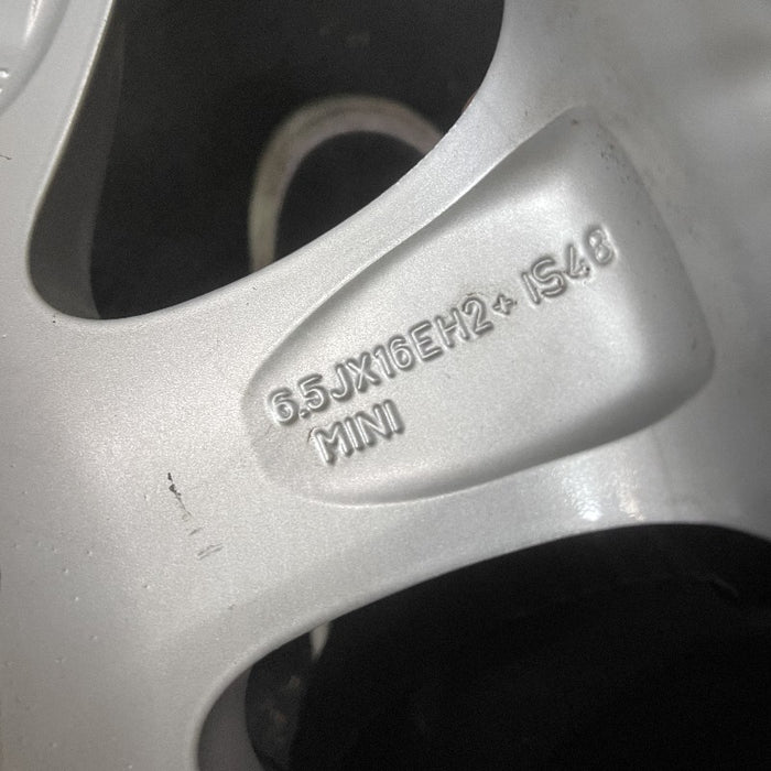 16" CLUBMAN 08-14 16x6.5 alloy 7 spoke tapered end spoke silver Original OEM Wheel Rim