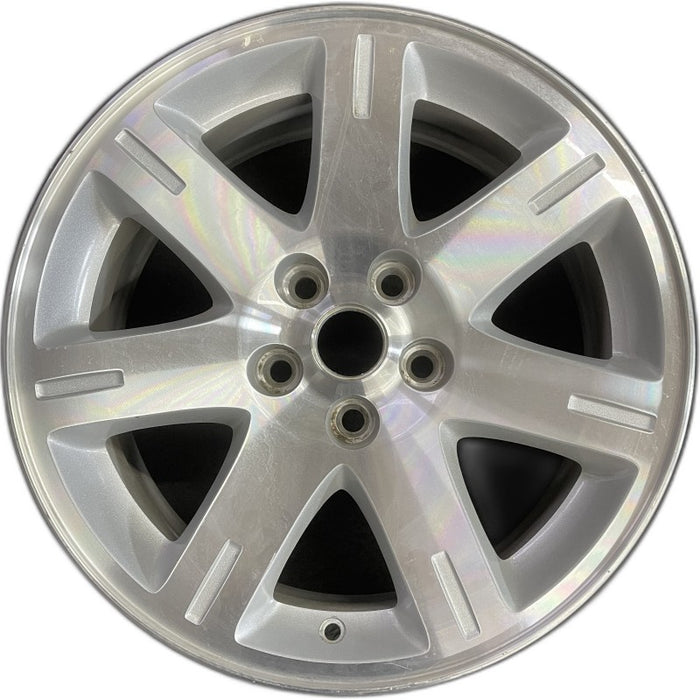 17" 300 05-06 17x7 aluminum 7 spoke exposed lugs machine Original OEM Wheel Rim - Front View