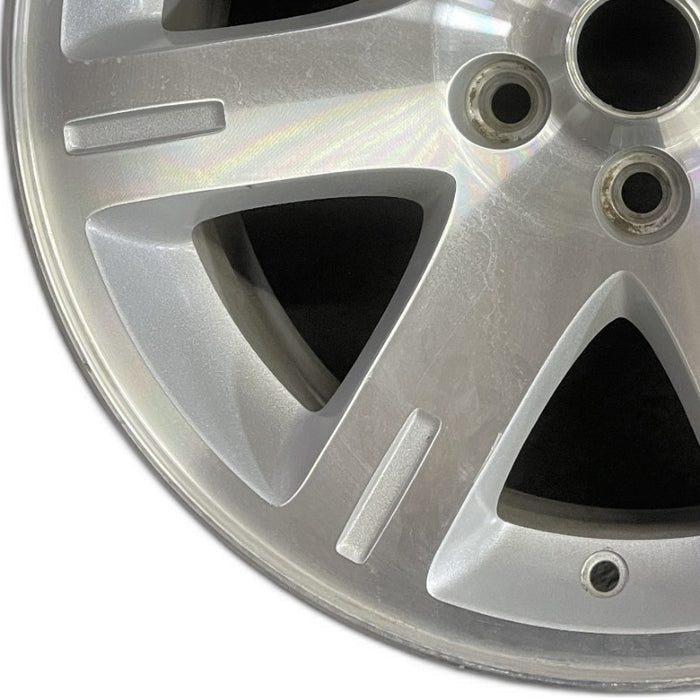 17" 300 05-06 17x7 aluminum 7 spoke exposed lugs machine Original OEM Wheel Rim - Back View