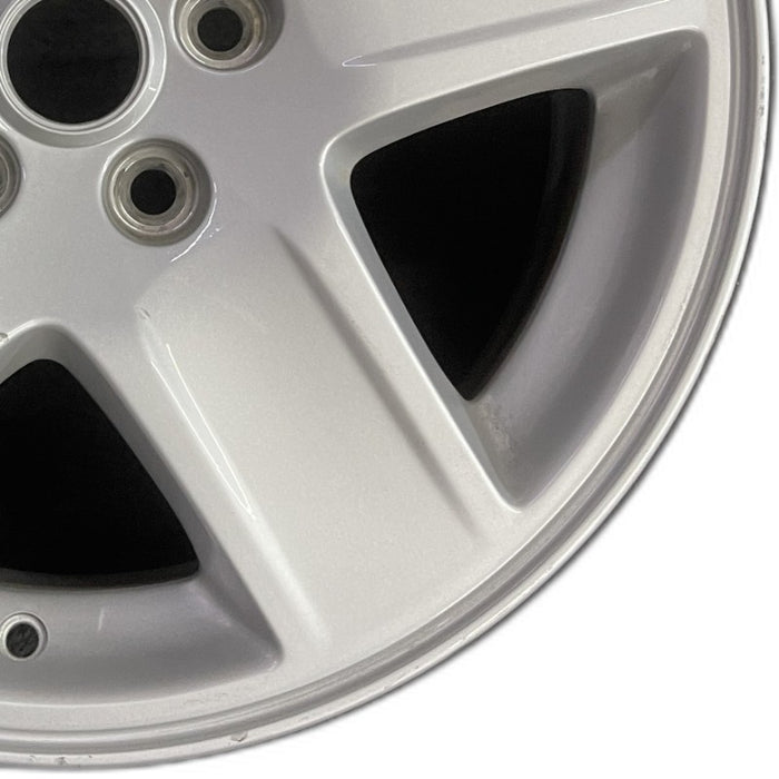 17" CHARGER 06-07 17x7 aluminum 5 spoke silver finish Original OEM Wheel Rim - Close-Up Detail
