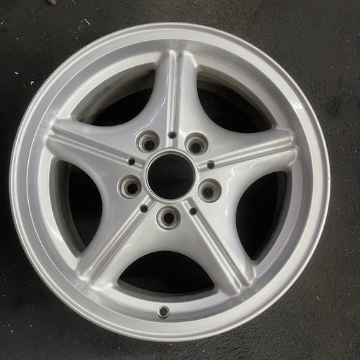 16" BMW Z3 01-02 16x7, alloy, 5 spoke, webbed spoke, natural Original OEM Wheel - Angle View
