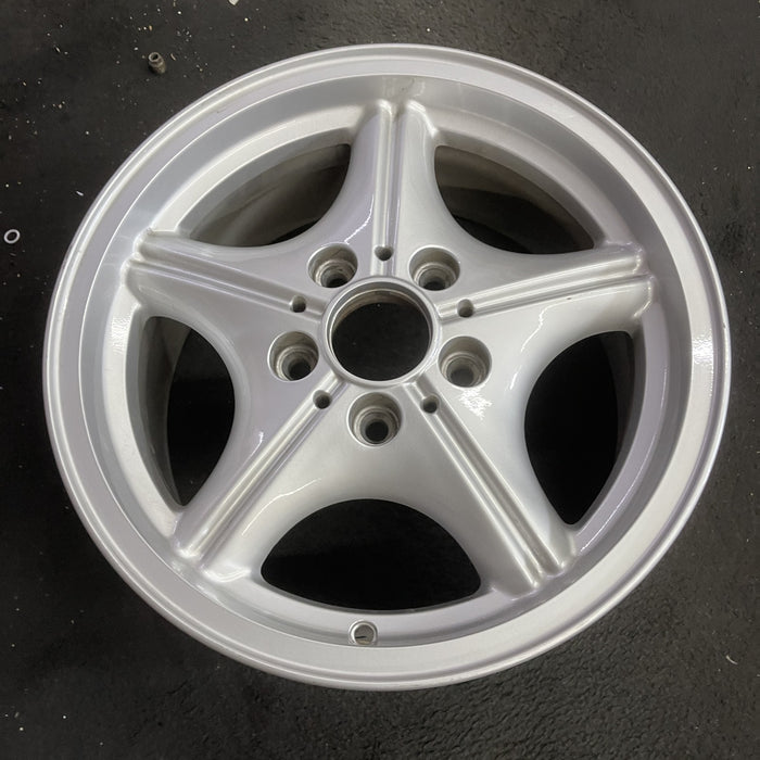 16" BMW Z3 01-02 16x7, alloy, 5 spoke, webbed spoke, natural Original OEM Wheel - Side Profile