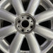 17" CLUBMAN 08-09 17x7 alloy 8 spoke silver covered lug nuts Original OEM Wheel - Angle View
