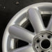 17" CLUBMAN 08-09 17x7 alloy 8 spoke silver covered lug nuts Original OEM Wheel - Side Profile