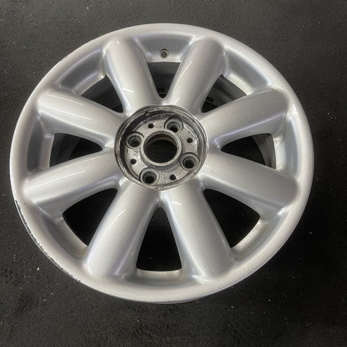 17" CLUBMAN 08-09 17x7 alloy 8 spoke silver covered lug nuts Original OEM Wheel - View 8
