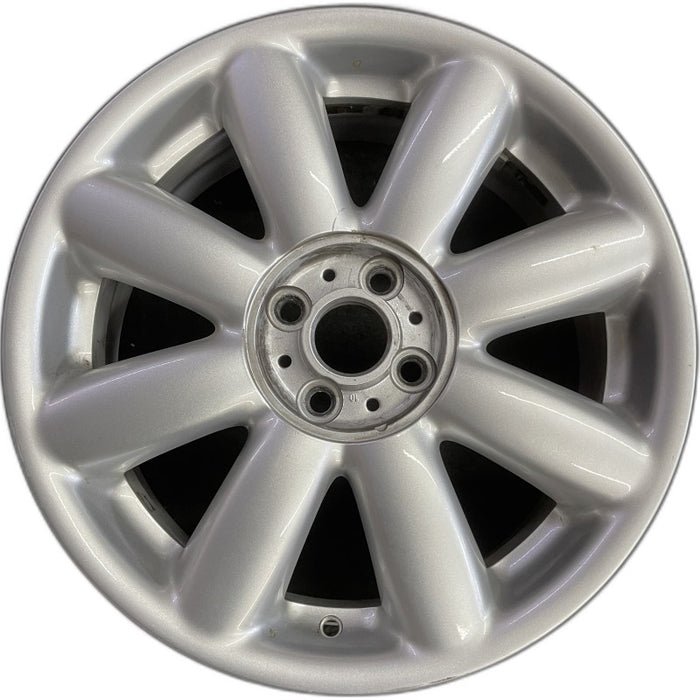 17" CLUBMAN 08-09 17x7 alloy 8 spoke silver covered lug nuts Original OEM Wheel Rim